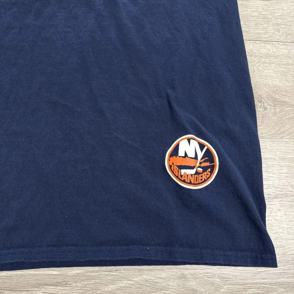 New York Islanders Shirt Built On Our Fans 2021 NHL Hockey Blue Men's Medium